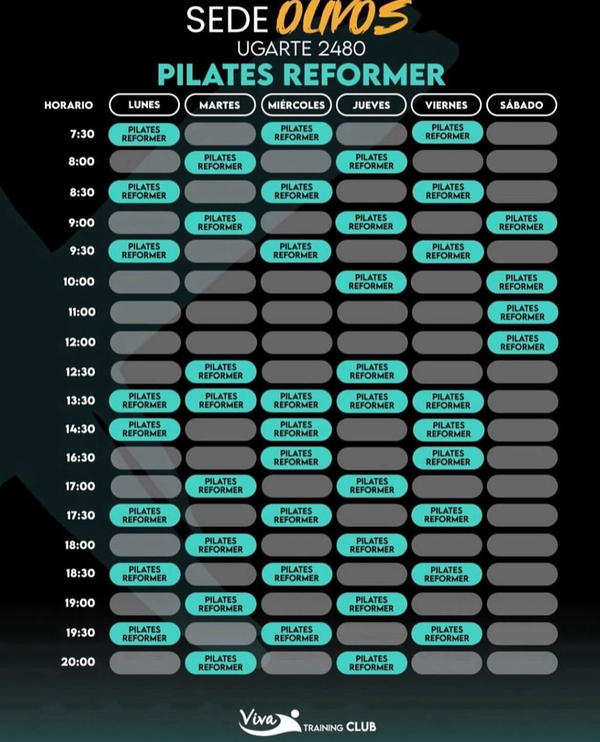 Grilla Pilates Olivos